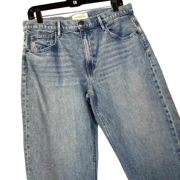 Lafayette 148 New York Bedford Light Wash Straight Leg Jeans 31 Classic Minimal - Picture 7 of 7